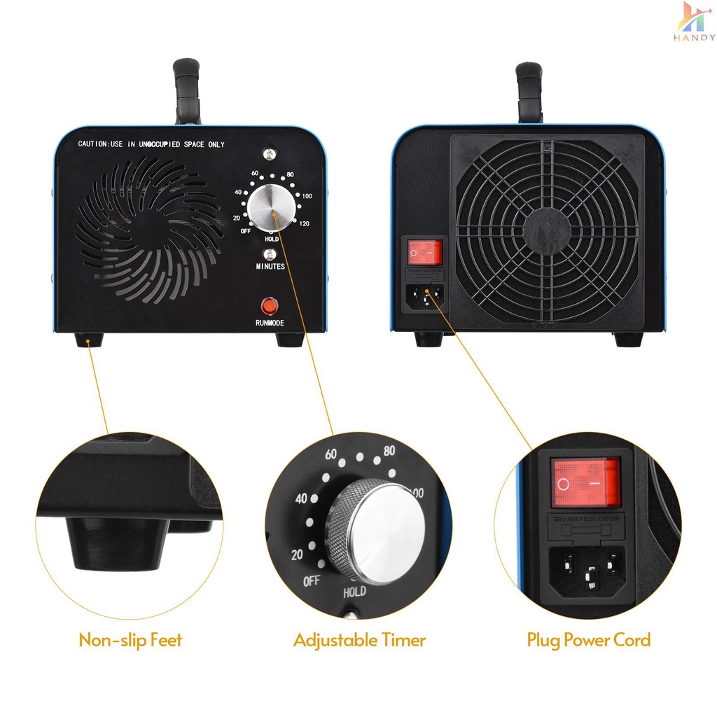 Máy Lọc Không Khí Ozone Kỹ Thuật Số Khử Mùi Phòng Khách Nhà Bếp Phòng Khách Loại Bỏ Mùi Hôi 20,000-30,000mg / h Phích Cắm US