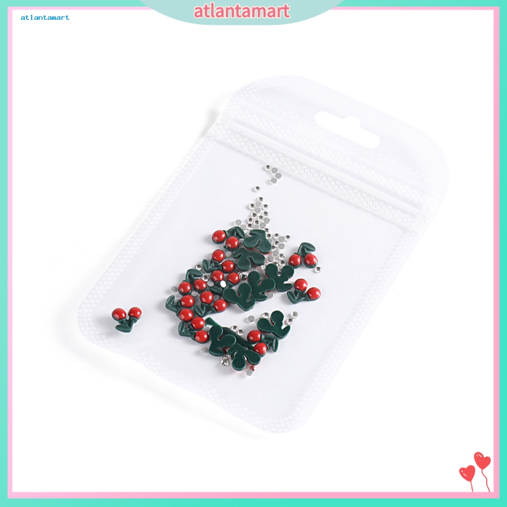 COD| 20/40Pcs Nail Decoration Flat Back Cherry Charms Nail Tips Accessory Creative 3D Manicure Craft Ornaments Nail Supplies