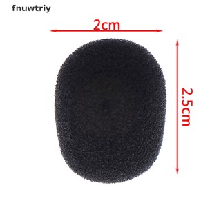 [fnuwtriy] 10pcs Practical Small Black Microphone Headset Windscreen Sponge Foam Mic Cover VN