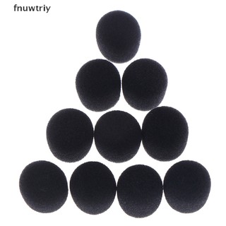 [fnuwtriy] 10pcs Practical Small Black Microphone Headset Windscreen Sponge Foam Mic Cover VN