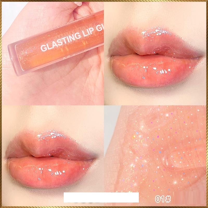 Son kem bóng ánh nhũ Maxfine Glasting Lip Gloss vừa lung linh vừa dưỡng ẩm - Rose Beauty