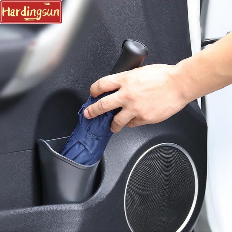Xô Đựng Dù Bằng Nhựa Màu Đen Đa Năng Kèm Móc Treo Tiện Dụng Cho Xe Hơi