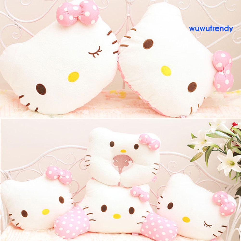 Gối Đệm Kê Cổ Gắn Ghế Ngồi Xe Hơi Hình Hello Kitty Nhồi Bông Đáng Yêu