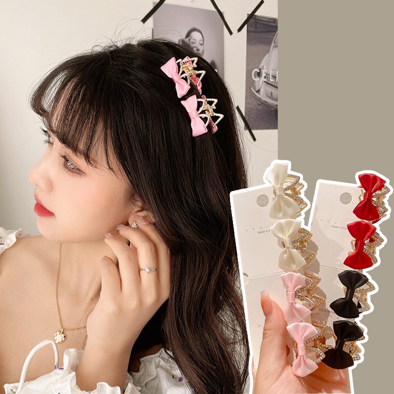 Kẹp Tóc Nơ Tai Thỏ Ba Chiều Dễ Thương Cho Bé Gái