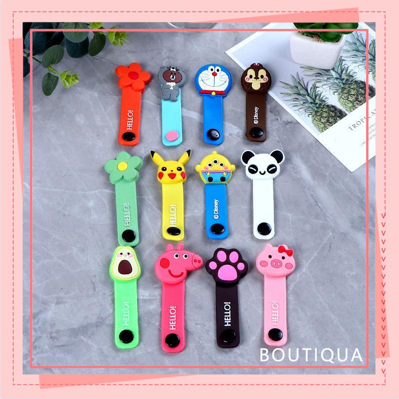 Dây kẹp thu gọn tai nghe cáp sạc điện thoại laptop hình thú dễ thương-BA