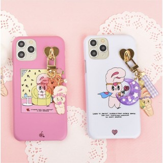 Esther bunny - Hộp cứng Tinkle Slim Fit + Bộ móc khóa tương thích cho iphone 15 14 13 12 11 pro max s23 s22 s21 s20 ultra plus