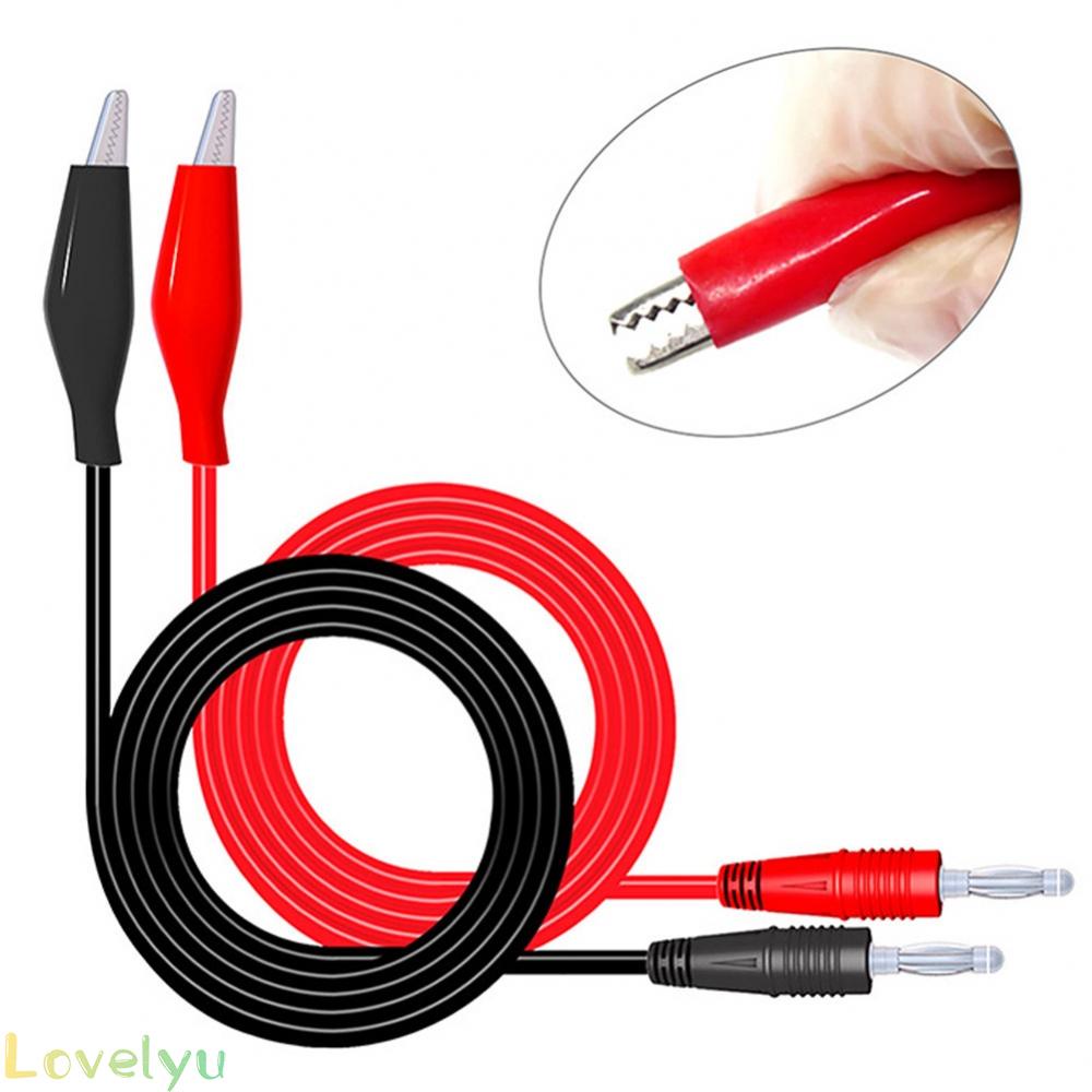 ⭐ Hot Sale ⭐P1038 4mm banana plug to crocodile clamp soft test lead multimeter test cable