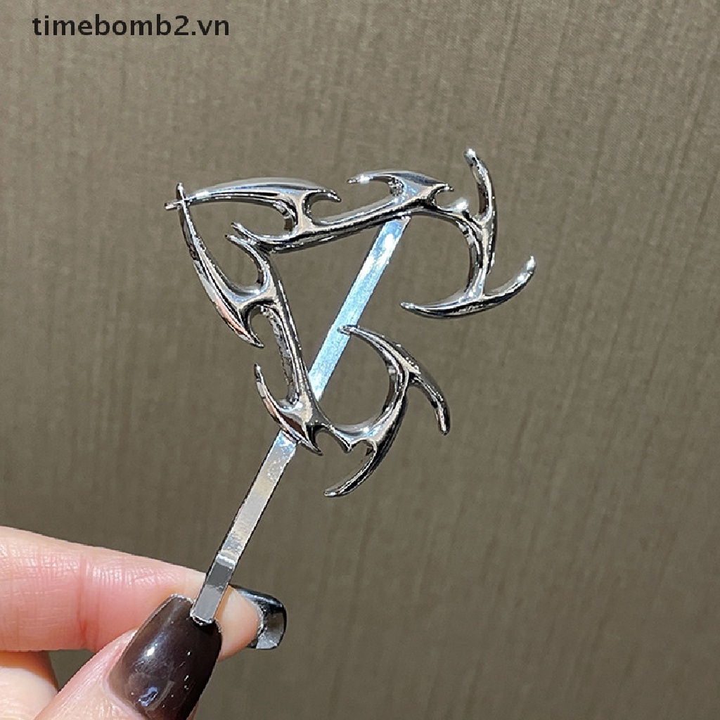 { # Mới Kẹp Tóc Kim Loại Hình Trái Tim Phong Cách Hip Hop