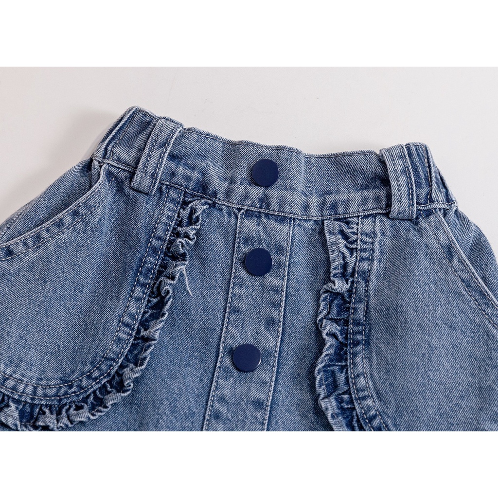 Chân váy jean Chữ A Lưng Thun Thời Trang Mùa Hè Hàn Quốc Dành Cho Bé Gái