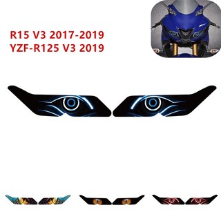 Miếng dán bảo vệ đèn pha trước cho xe mô tô yamaha yzf-r15 v3 yzf-r125 v3 2017 2018 2019