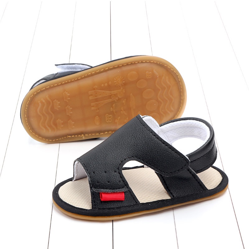 Xăng đan Đế Mềm Bằng Da PU Chống Trượt Trọng Lượng Nhẹ Thoáng Khí Mùa Hè Dành Cho Bé Trai Sơ Sinh