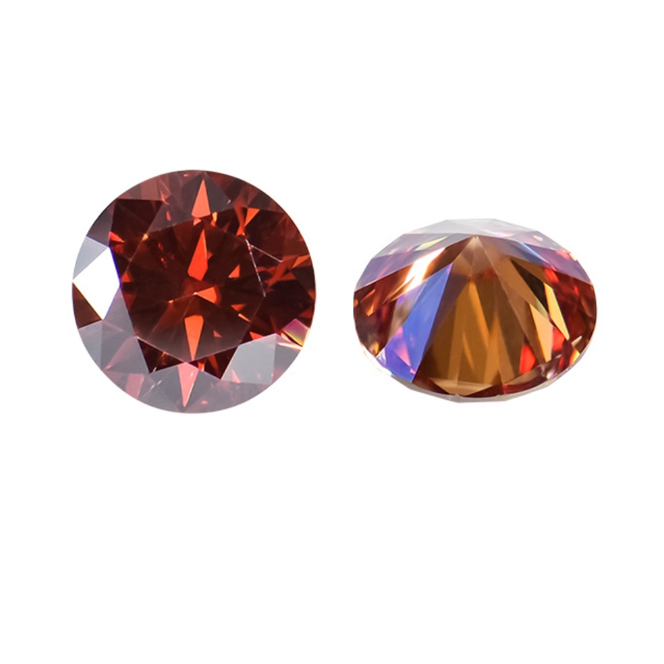 Màu sắc Moissanite Kim cương  Kim cương nhân tạo có thể vượt qua bút kim cương thử nghiệm với giấy chứng nhận giám định tròn tám sao tám mũi tên cắt