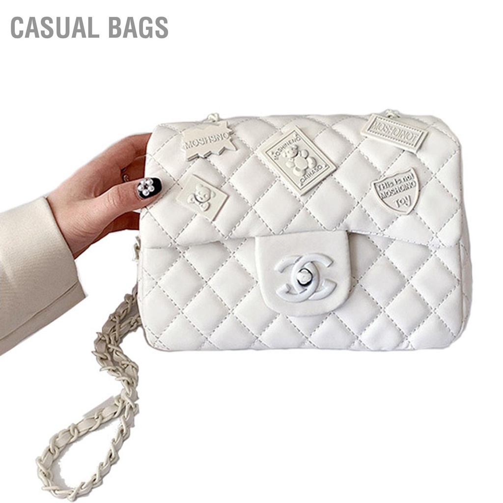 Casual Bags Túi Nữ Da PU Thời Trang Sang Trọng Dây Xích Có Thể Điều Chỉnh Đeo Vai Cho Công Việc Văn Phòng