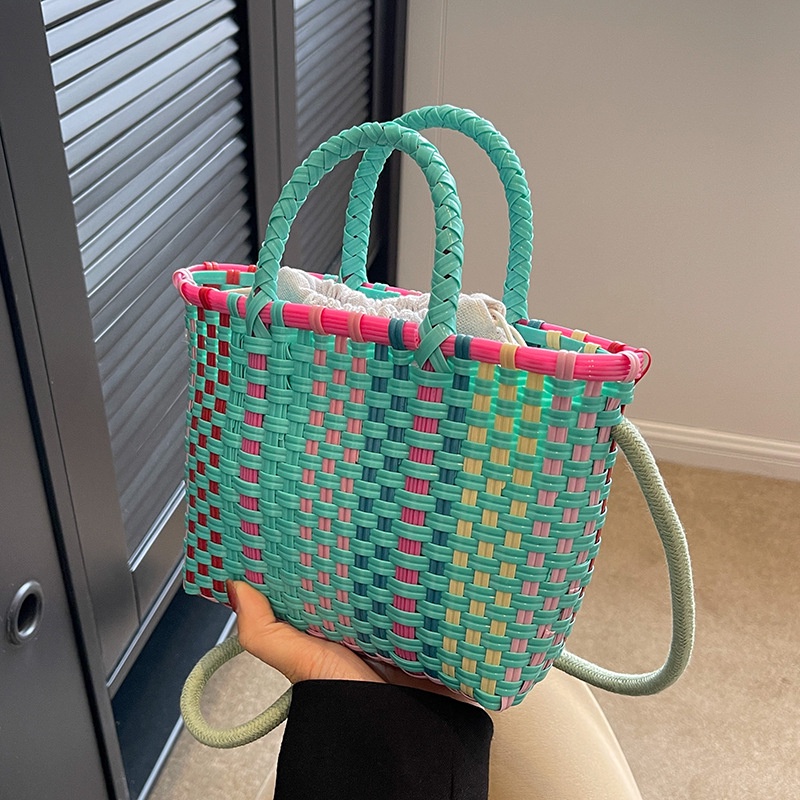 Túi Bucket Đeo Vai Chất Liệu Dệt Dễ Mang Thời Trang