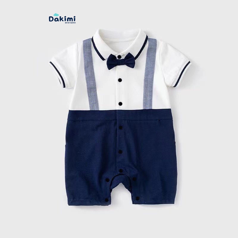 Body công tử cho bé trai cộc tay chất Thun Lạnh mềm mát bộ body cho bé sơ sinh phong cách đáng yêu bodysuit cho bé 0-12M