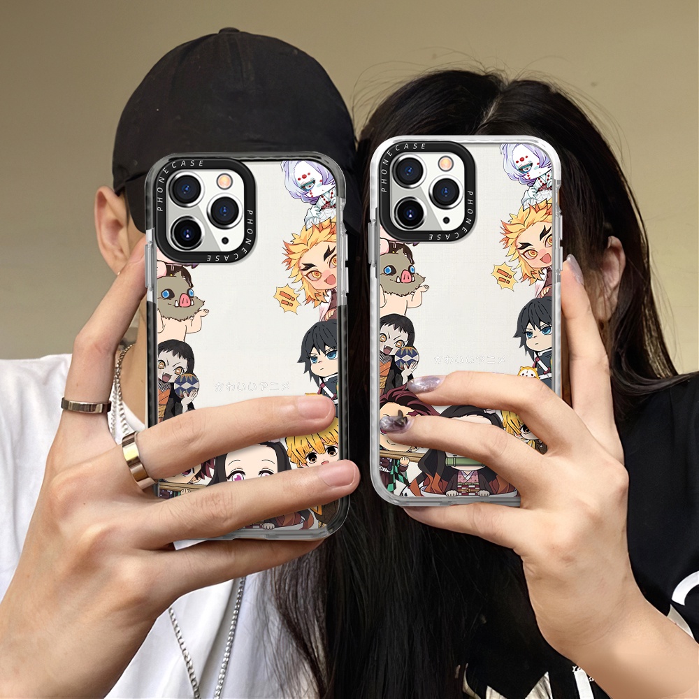 Ốp Điện Thoại Silicon Dày Mềm Hình Anime Demon Slayer Cho iPhone 14 13 12 Mini 11 Pro Max XR X XS 7 8 SE 2020