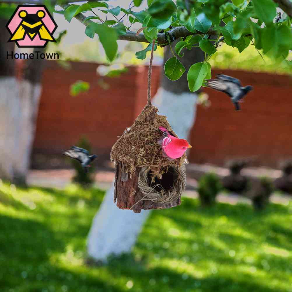 Tổ Chim Giả Đan Bằng Tay Treo Trang Trí Sân Vườn