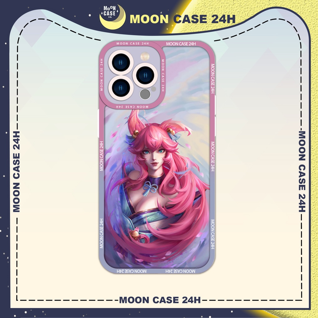 Ốp lưng iphone MOON CASE 24H Ahri Game Liên Minh Huyền Thoại LOL ip 8/x/xs/xs max/11/12/13/14pro/plus/promax