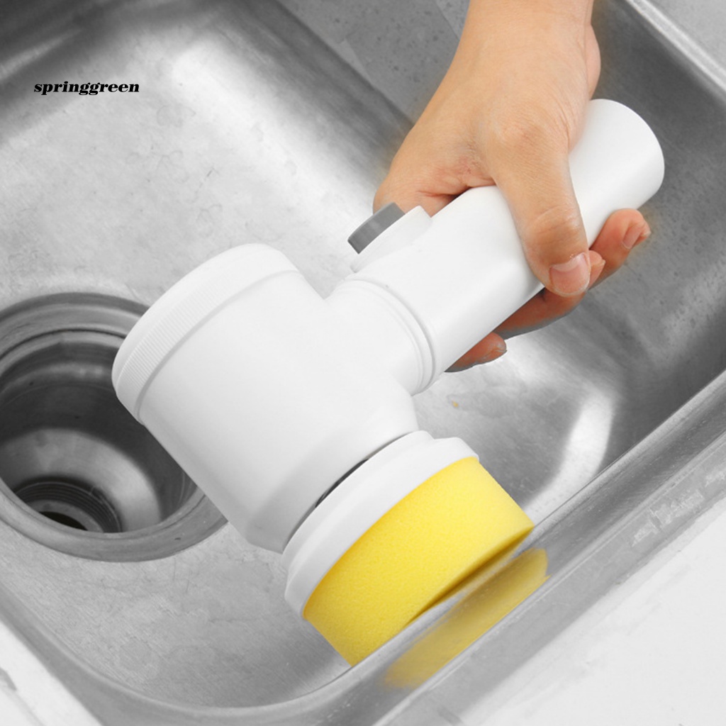 1 Bộ Bàn Chải Vệ Sinh 5 Trong 1 3 Đầu Thay Thế Tiện Dụng Cho Phòng Tắm