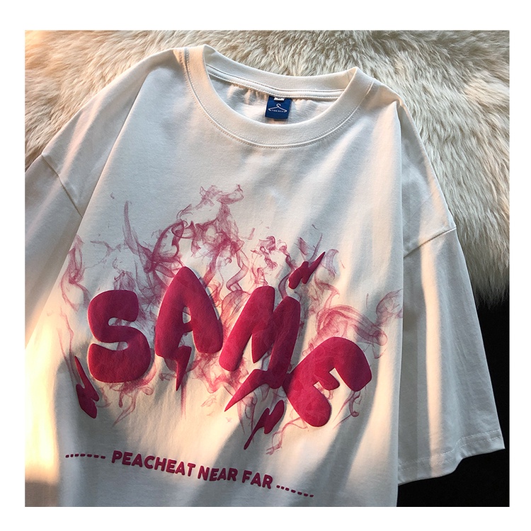 Áo Thun Tay Ngắn Nhuộm Màu Dáng Rộng Phong Cách Hip Hop Thời Trang Mùa Hè Cho Nữ