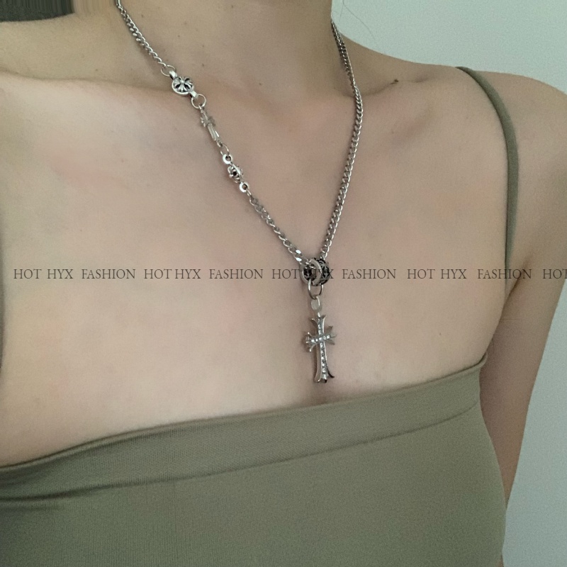 Vòng cổ Mặt Thánh Giá Phong Cách Hip Hop Cho Cặp Đôi