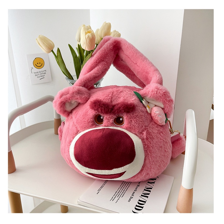 Túi Đeo Chéo Thiết Kế Hình Chú Gấu Hoạt Hình Dễ Thương