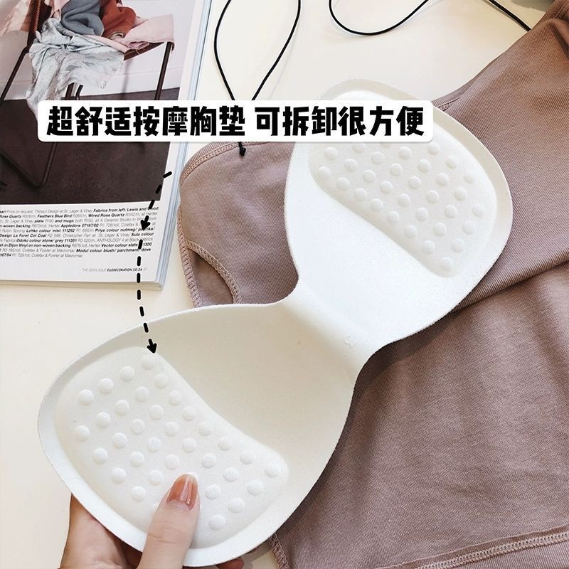 Áo Thun Tanktop Vải Lụa Lạnh Màu Trơn Có Đệm Ngực Lưng Đẹp Cho Nữ