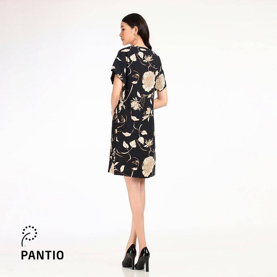 FDC52626 - Đầm công sở hoa vải lụa thời trang xuân hè - PANTIO