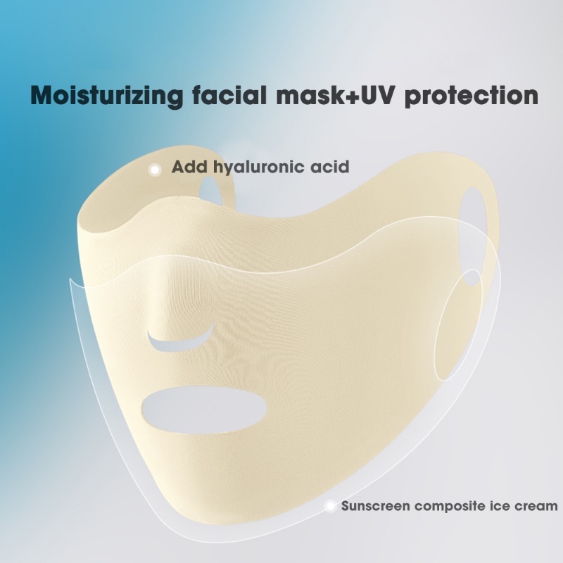 Khẩu Trang Chống Nắng Bằng Lụa Lạnh Thoáng Khí Thoải Mái Có Thể Tái Sử Dụng