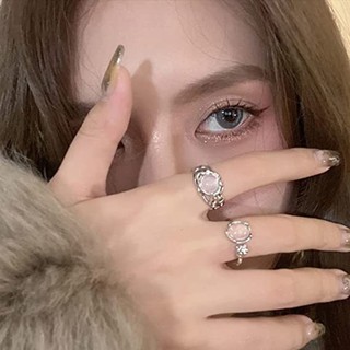 Nhẫn Mạ Vàng / Bạc 2K Đính Đá Opal Độc Đáo Phong Cách Boho