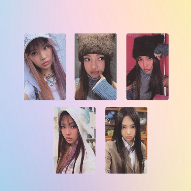Set 5 Tấm Ảnh Lomo Card Minji Hanni Danielle Haerin Hyein Trong OMG 1st