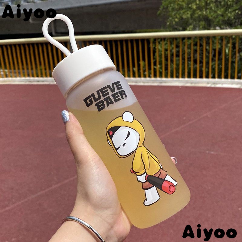 Bình Đựng Nước Nhựa Mờ Chống Sốc Chống Rò Rỉ Kích Thước Lớn Phong Cách Hàn Quốc Dễ Thương Nhỏ Gọn Dành Cho Học Sinh Nam Và Nữ 2023