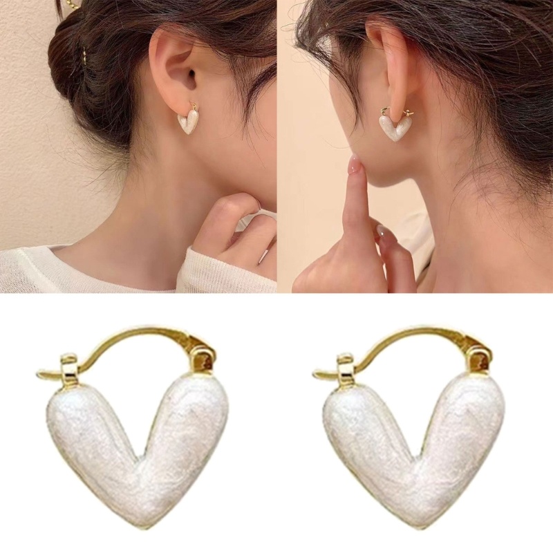 Khuyên Tai Hình Trái Tim Nhỏ Dễ Thương Thời Trang Cho Nữ