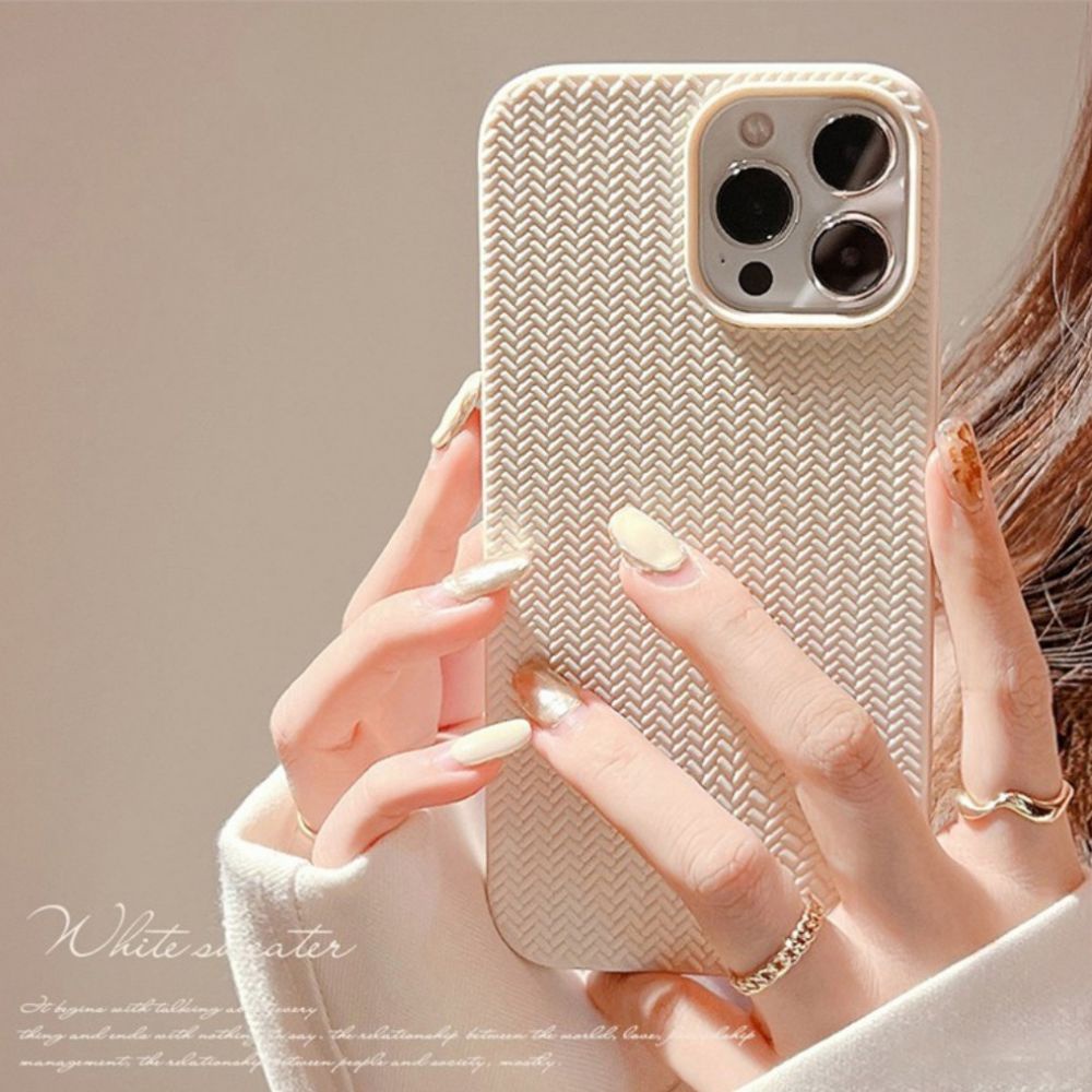 Ốp Điện Thoại Silicon TPU Mềm Chống Sốc Họa Tiết Đan Cho IPhone 11 12 13 14 Pro Max 14 Plus X XR 7 8 Plus SE