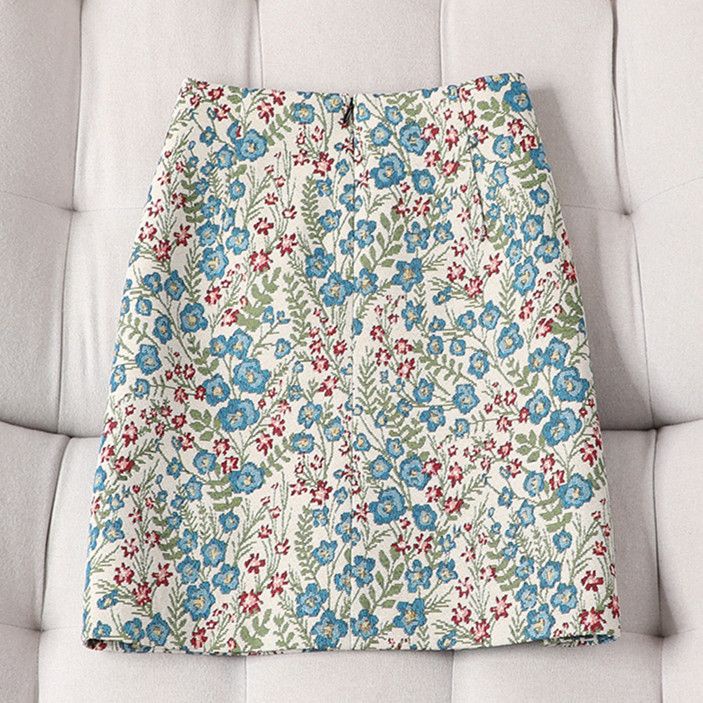 Chân Váy Chữ A Lưng Cao In Họa Tiết Đơn Giản Thời Trang Cho Nữ