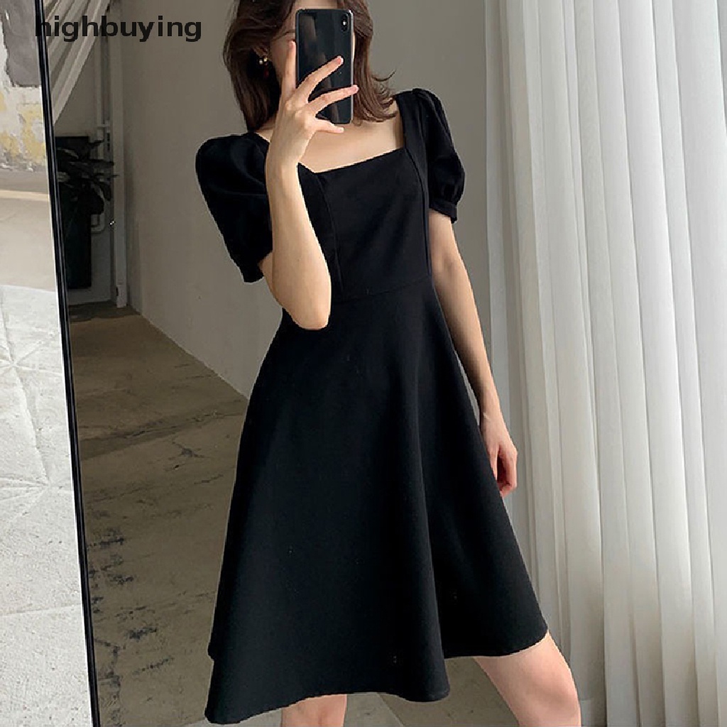 Đầm Dài Tay Cổ Vuông Thiết Kế Mỏng Xinh Xắn Thời Trang Theo Phong Cách Pháp Cho Nữ