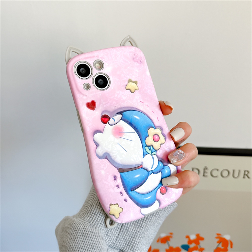 Ốp Điện Thoại TPU Mềm Hình Doraemon 3D Cho iPhone 14 13 12 11 Pro Max 12Pro 13Pro 14Pro 14Plus 13ProMax 14ProMax X XS Max XR 7 8 Plus