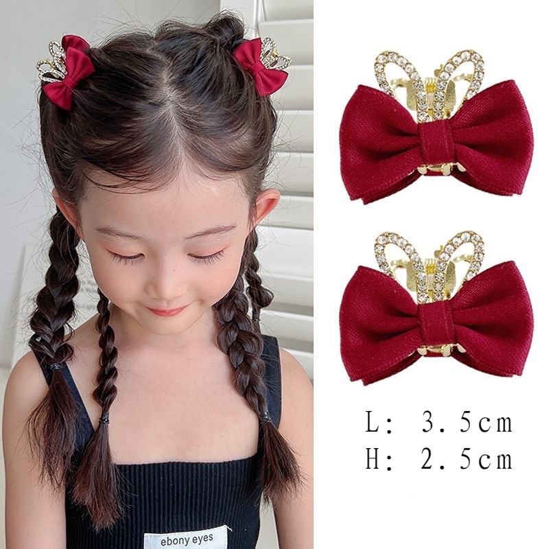 Kẹp Tóc Nơ Nhỏ Dễ Thương Phong Cách Hàn Quốc Cho Bé Gái