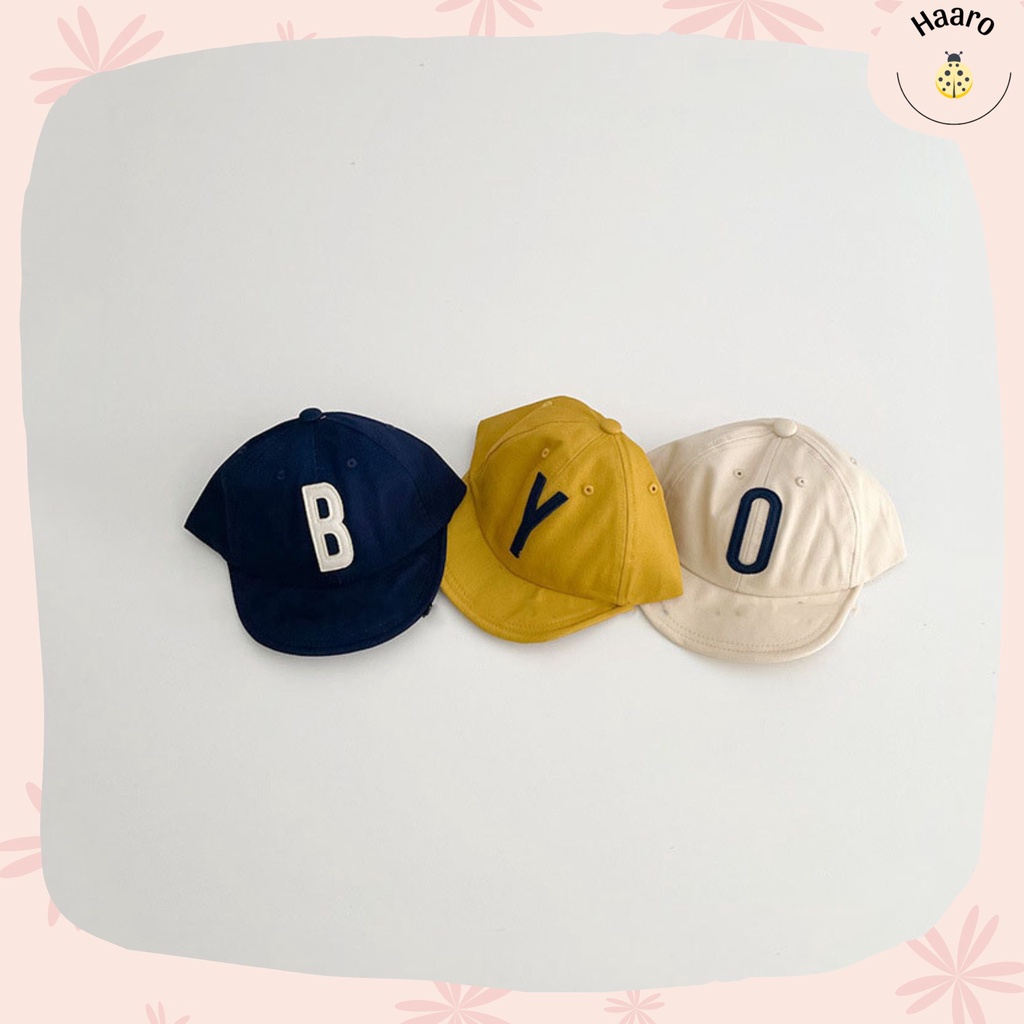 Mũ lưỡi trai, nón lưỡi trai hoạ tiết chữ cái cho bé 2 - 6 tuổi Haaro Babies