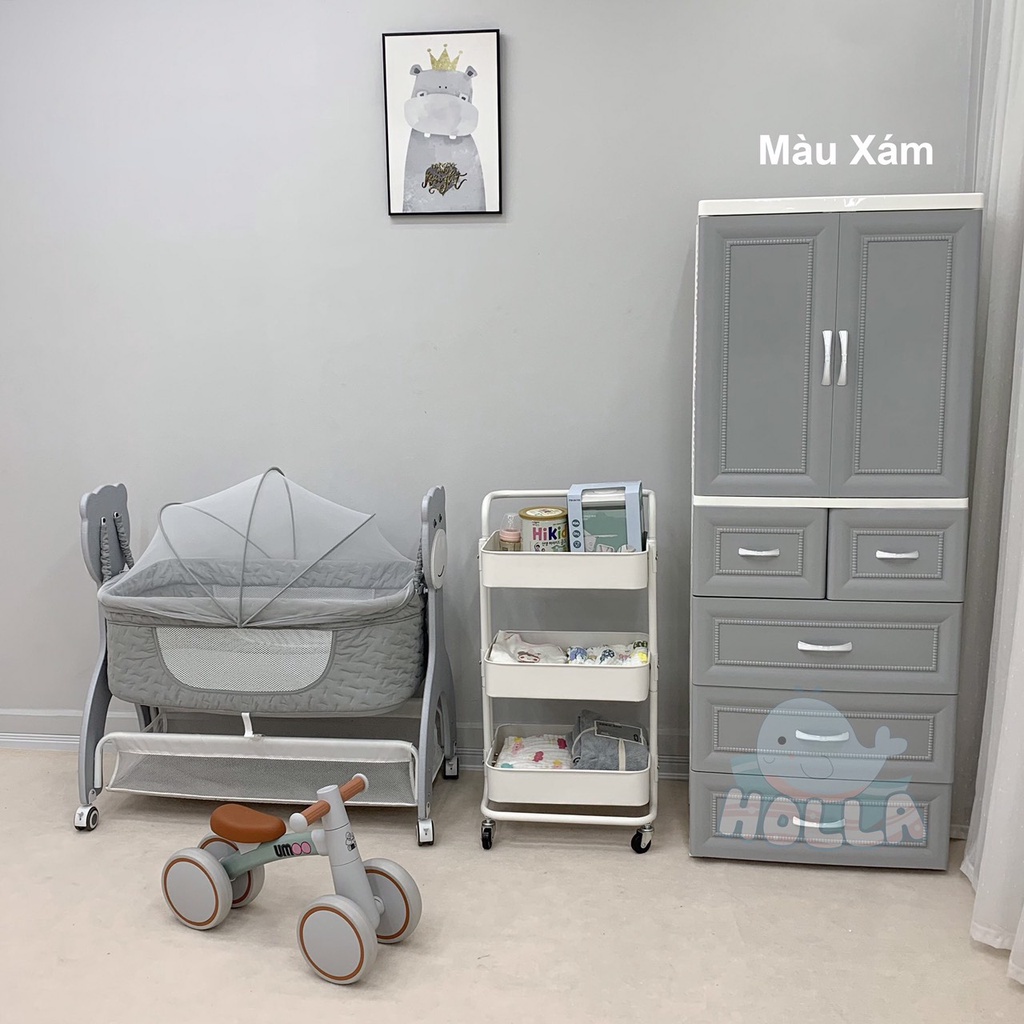 Tủ nhựa 5 tầng Holla đựng quần áo cho bé