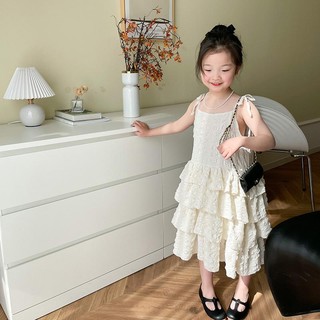 Váy bé gái hai dây V139 sz 90-150, váy chất xốp nhăn nhiều tầng, thời trang hè cho bé siêu xinh