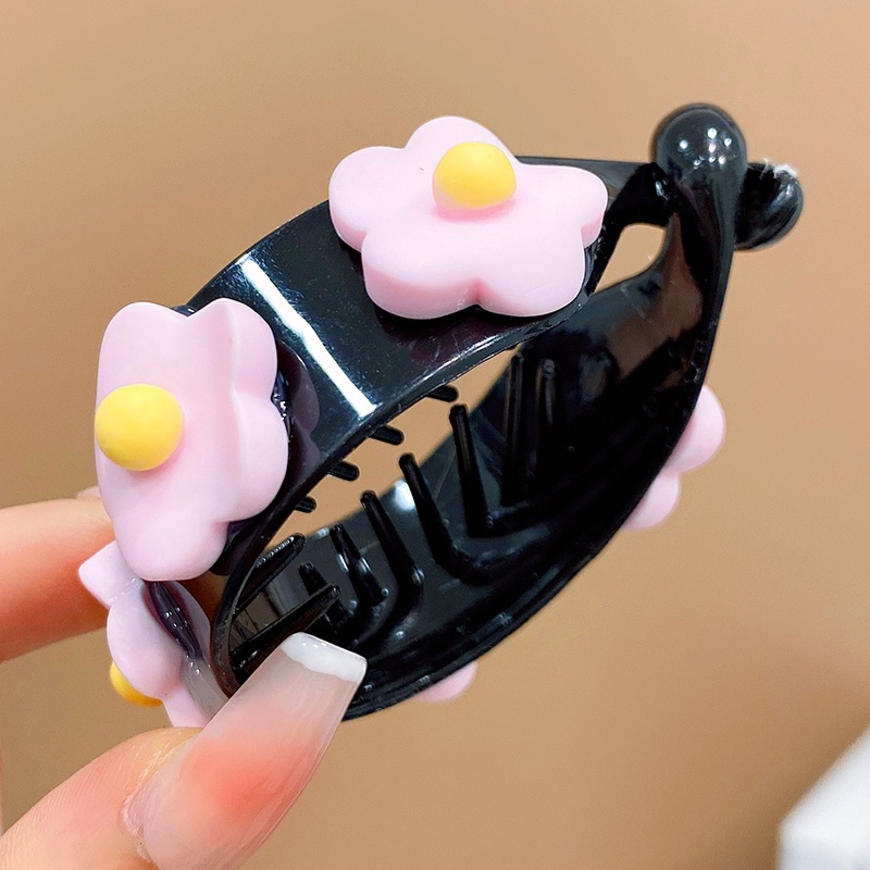 Kẹp Tóc Đuôi Ngựa Cỡ Lớn In Họa Tiết Hoạt Hình Dễ Thương Cho Bé Gái