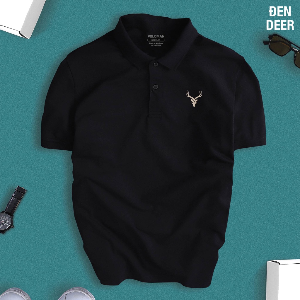 Áo polo Hưu sao DEER nhiều màu lịch lãm tinh tế cho nam và nữ