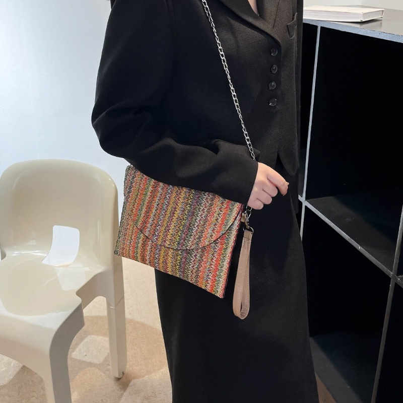 Túi Đeo Chéo Dệt Kim Phong Cách Retro Thời Trang Dành Cho Nữ