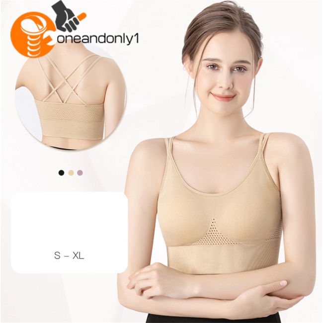 Áo Ngực Thể Thao Lưới Nylon Thoáng Khí Không Gọng Thép Độ Co Giãn Cao Thoải Mái Hai Dây Đôi Cho Nữ