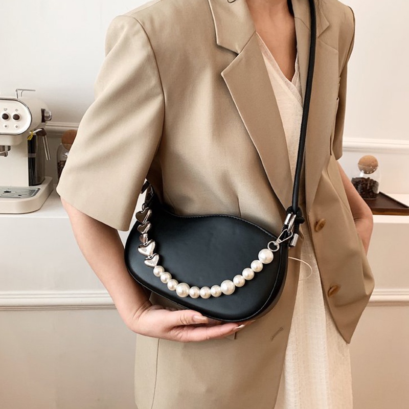 IELGY Túi Đeo Chéo Dây Chuỗi Ngọc Trai Đơn Giản Chất Lượng Dành Cho Nữ