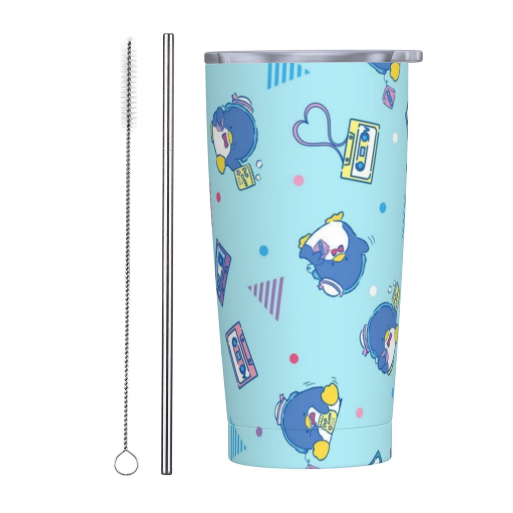 Cốc Cà Phê Sanrio Tuxedosam 20oz (Có Ống Hút) PS, 304, Bên Ngoài 201 Chất Liệu