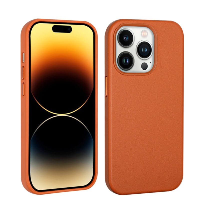 Ốp Điện Thoại Da Từ Tính Có Logo Cho IPhone 14 Pro Max 14