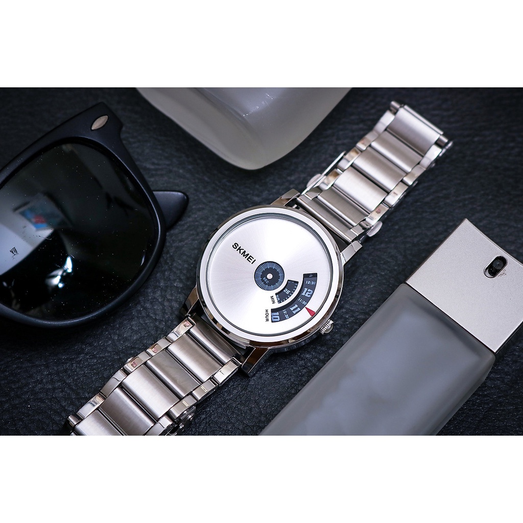 Đồng hồ nam Skmei 1260 dây thép bạc