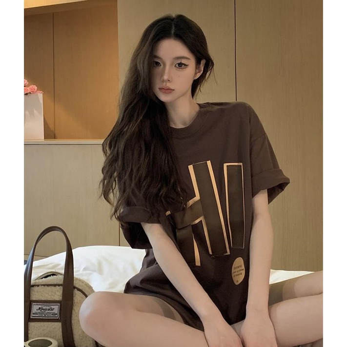 Áo Thun Nữ Ngắn Tay In Chữ Thời Trang